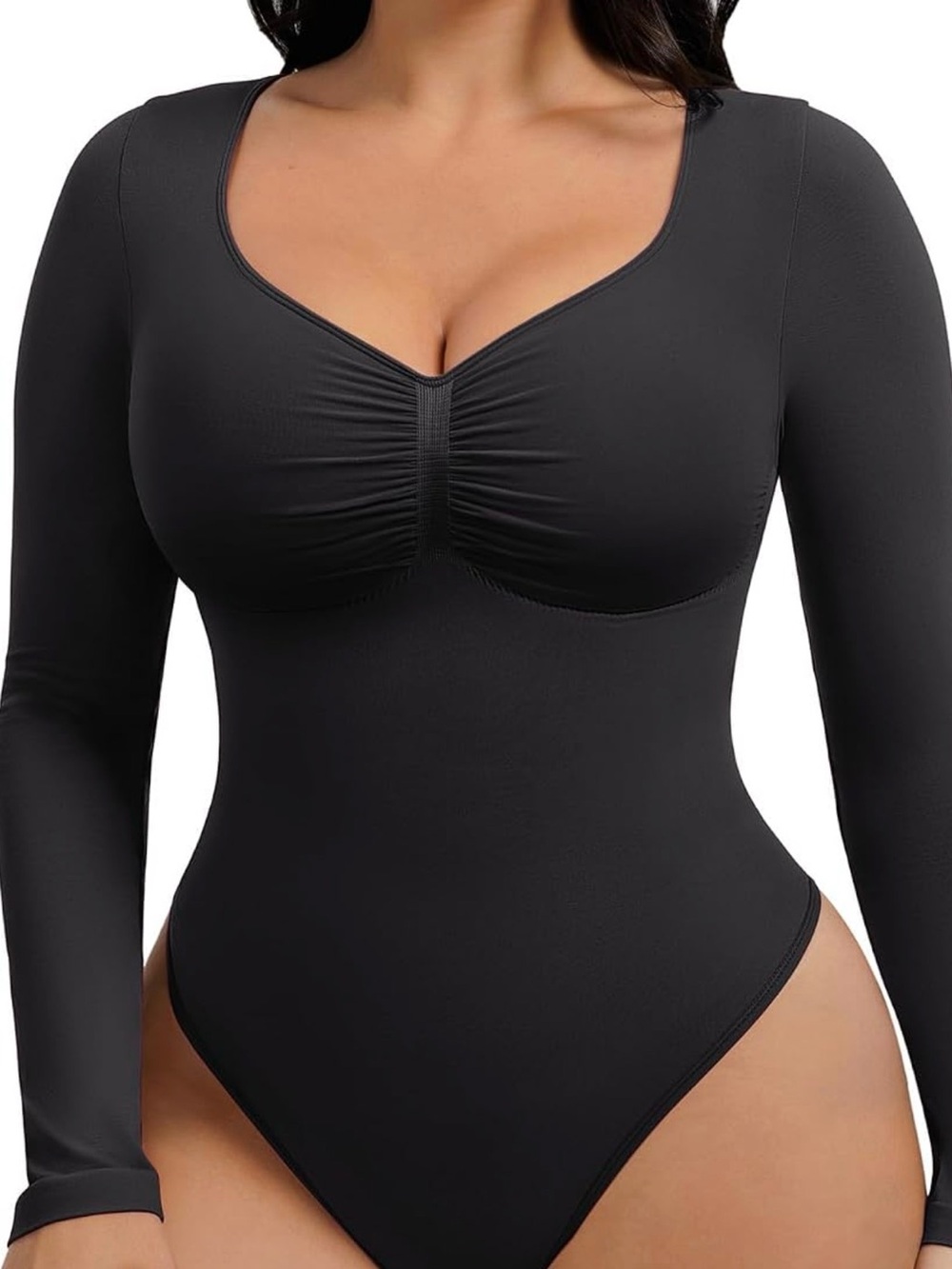 NWT Longsleeve bodysuit shapewear black sz M